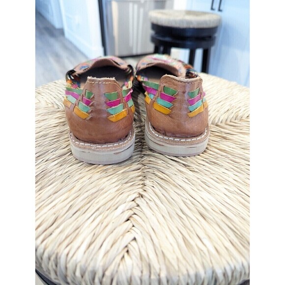 CACAHIS Slip On Sandals Womens Size 9 Brown‎ Colorful Frida Kahlo Loafers Aztec - Picture 5 of 8